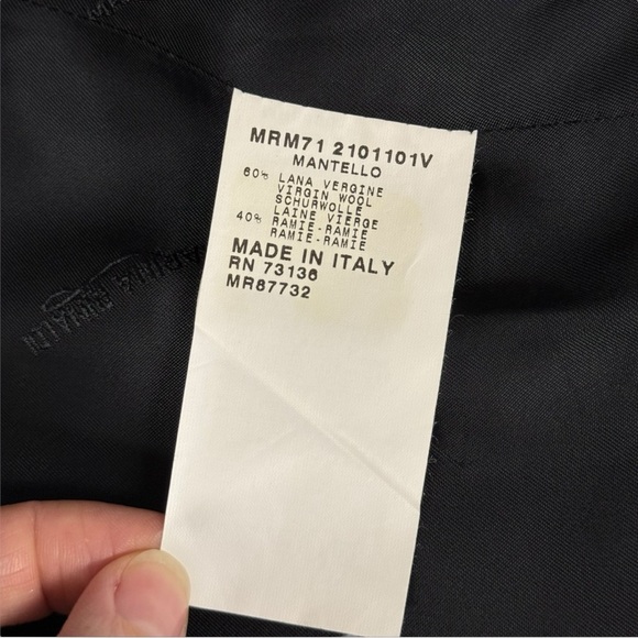 Marina Rinaldi Jacket Coat Sz L Wool Blend Italy Black - Picture 11 of 12
